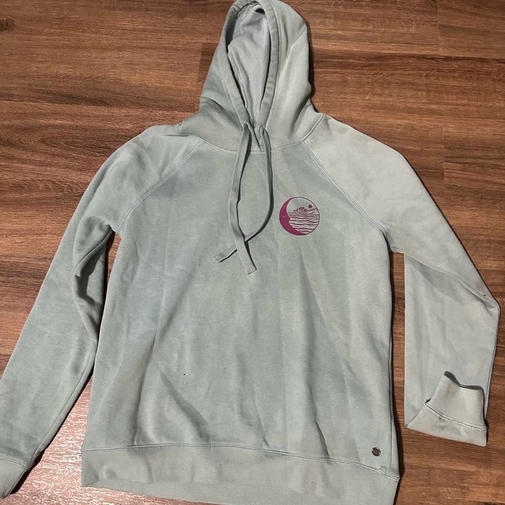 Roxy Light Green Hoodie Sweater